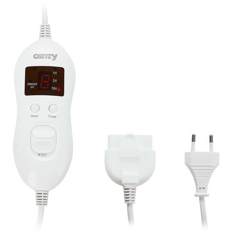 Manta eléctrica - CR 7417, Calienta Camas Eléctrico Doble, Medidas  150x160cm, 8 Niveles Temperatura, Temporizador, Lav CAMRY