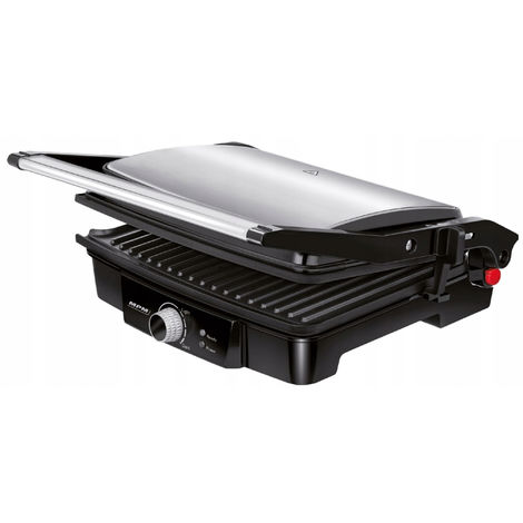 Grill  Cecotec RocknGrill, 2000W, Antiadherente, Apertura 180º, Regulador  temperatura, Placa