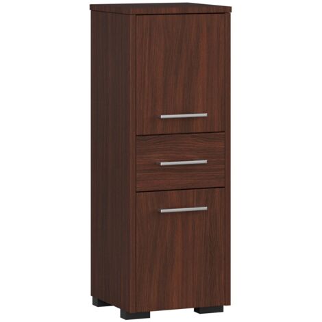Columna de baño AKORD FIN Roble Sonoma 30 cm 2 puertas 1 cajón frente en color Roble Sonoma 3 estantes 30x30x85 cm