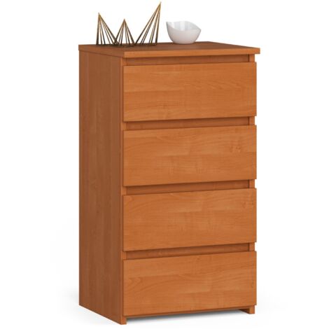 Cómoda AKORD CL4 Aliso 40 cm 4 cajones frente en color Aliso 40x35x74 cm
