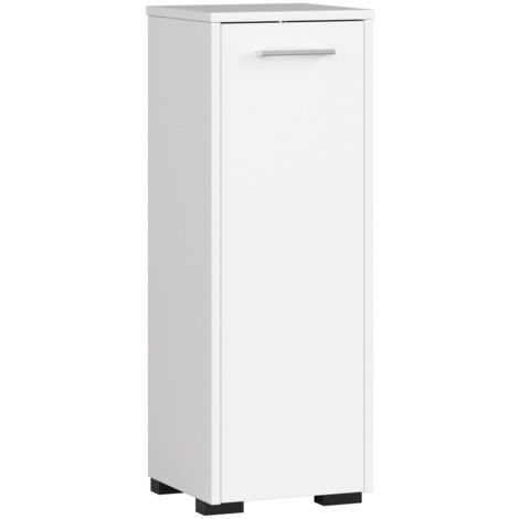 Armario de baño de pie AKORD FIN Blanco 30 cm 1 puerta Blanco 2 estantes 30x30x82 cm (1/4)