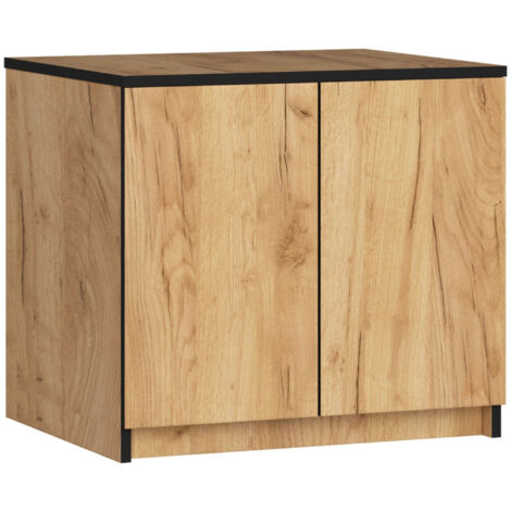 Altillo para armario AKORD S60 Roble Craft 60 cm 2 puertas frente en color Roble Craft 2 estantes 60x51x55 cm