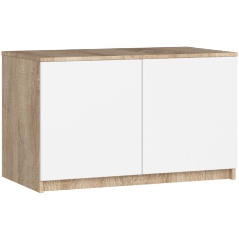 Altillo para armario AKORD S90 Roble Sonoma 90 cm 2 puertas frente en color Blanco 2 estantes 90x51x55 cm