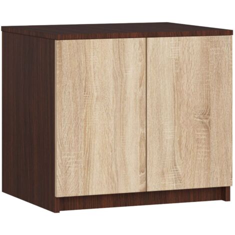 Altillo para armario AKORD S60 Wenge 60 cm 2 puertas frente en color Wenge 2 estantes 60x51x55 cm