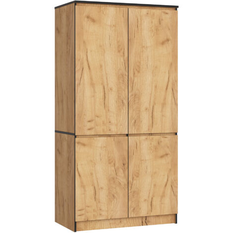 Armario AKORD S90 Roble Craft 90 cm 4 puertas 90x51x180 cm
