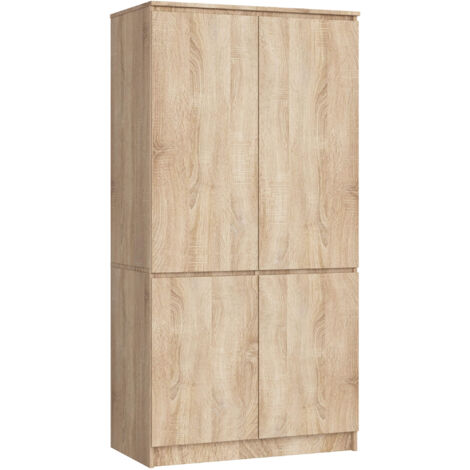 Armario AKORD S90 Roble Sonoma 90 cm 4 puertas 90x51x180 cm