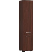 Columna de baño AKORD FIN Wenge 30 cm 2 puertas frente en color Wenge 5 estantes 30x30x140 cm