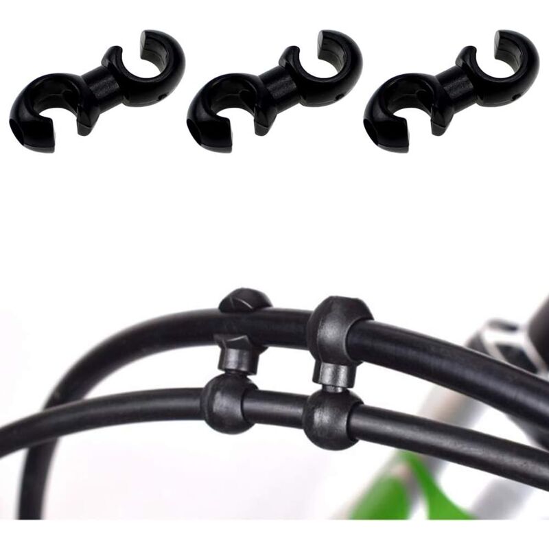 20 Pcs Bike Cable Clasps Bicycles Rotating S-Hook Clips Bike Cable Management Fixing Clips For Mountain Road Bike Bike Cable Clasps Bike Brake