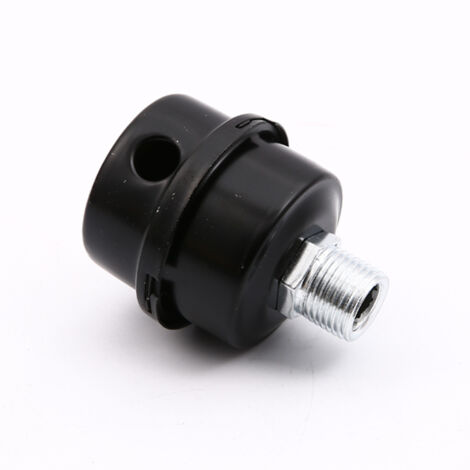 Ahlsen Pack of Air Compressor Filter Silencer, 3/8 inch 16 mm Black Metal Air Compressor Filter, Air Compressor Silencer for Air Compressor Inlet Parts