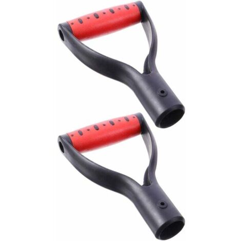 Ahlsen Pack of D-shaped plastic snow shovel handle grip, spade forks, replacement sleeves, digging and raking tool, garden accessories