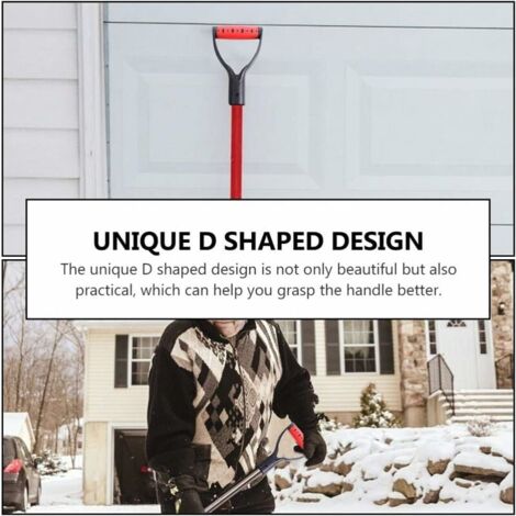 Ahlsen Pack of D-shaped plastic snow shovel handle grip, spade forks, replacement sleeves, digging and raking tool, garden accessories