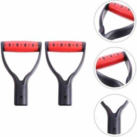 Ahlsen Pack of D-shaped plastic snow shovel handle grip, spade forks, replacement sleeves, digging and raking tool, garden accessories