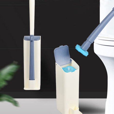 Ahlsen Disposable Toilet Brush Set with Wall Mount - Disposable Toilet Cleaning System with Replacement Toilet Brush