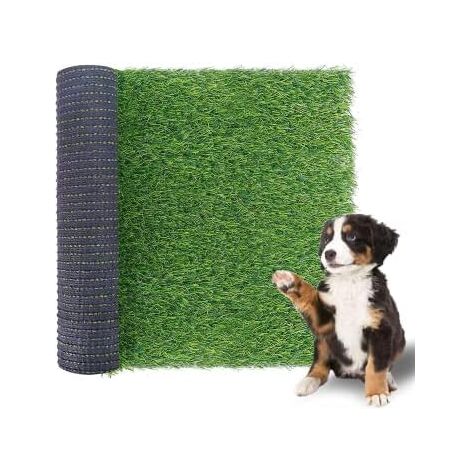 Ahlsen Artificial Grass for Dogs, Artificial Grass for Puppies, Potty Training, Realistic Artificial Grass for Indoor and Outdoor Use with Non-Slip Rubber Pad (2 x 0.5 m)