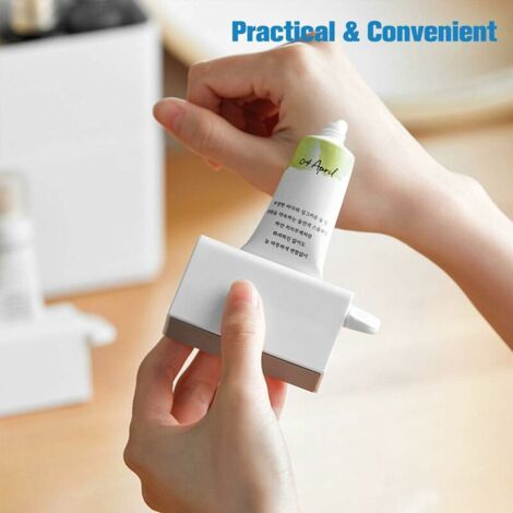 Ahlsen Roll Tube Toothpaste MAX 2 Pieces - Toothpaste Squeezer, Seat Holder, Rotating Toothpaste Dispenser for Bathroom for Face,-