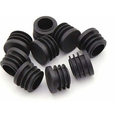 Ahlsen Chair Leg Cap, Round Plastic Cap, 30pcs, Black Tube End Cap, Chair Glide, Round Cap, Furniture Protection Cap, Chair/Leg Tube Cover Insert (25mm), Function