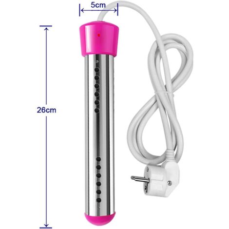 Ahlsen 2000W Electric Water Heater Boiler Hot Water Immersion Cup Instant Immersion Macine Portable Heating Pool Portable EU Plug Silver (Blue)