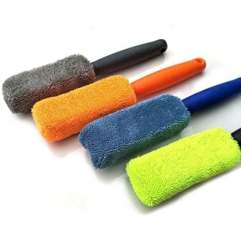 Ahlsen Microfiber Cleaning Brush for Car Wheels, Rim Cleaning Brush, Tire Washing Brush, Car Wash (Gray)