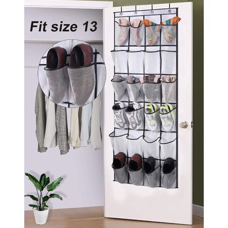 Door Hanging Shoe Organizer MISSLO 12 Mesh Pockets Over The Door