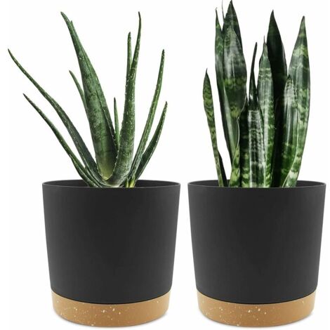 MODANU 3 Inch Plastic Plant Pots, 10 Pcs Seedling Nursery Pots With