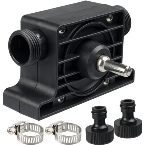 Ahlsen Water and Oil Pump for Drill, Mini Portable Electric Drill Drive Pump, Miniature High Flow Drill Drain Pump for Aquarium, Pond, Garden, Home
