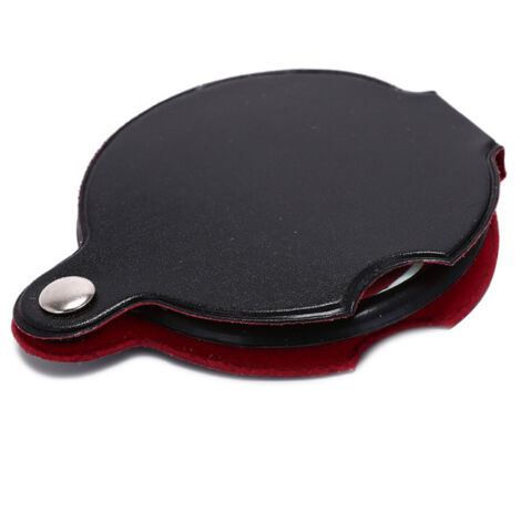 Ahlsen Pack Mini Magnifying Glass, 10x Magnification, Pocket Folding Magnifier with Rotating Protective Case for Reading, Marking Maps, Reading Fine Print and for Hobbyists