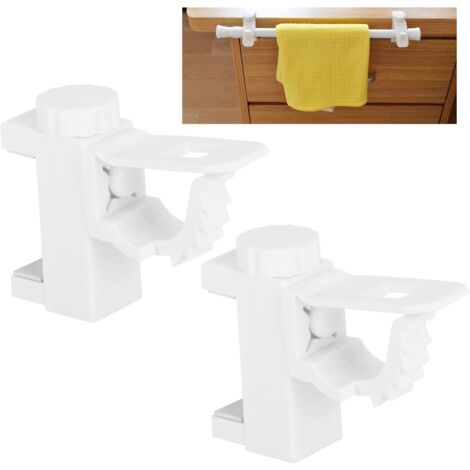 Ahlsen Curtain rod brackets without drilling, curtain hooks without drilling for curtain rods with ø16, height 1-3.7 cm, load capacity 1 kg-2 kg
