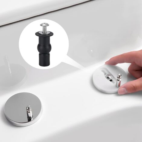 Ahlsen Toilet Seat Fixing, Toilet Seat Hinge, Toilet Seat Fixing Screws for General Toilet Seats, 4 Pack, Black