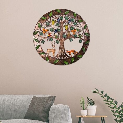 Ahlsen Tree of Life Wooden Wall Art, Tree of Life Wall Art, Metal Tree Family Sign, Wall Decor, Home Decor, Perfect Gift Idea for Sensitive People