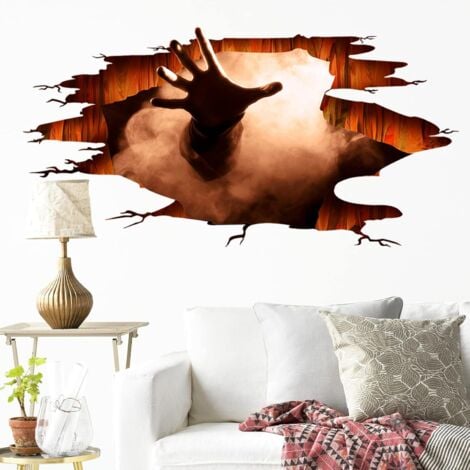 Ahlsen Removable 3D Halloween Wall Stickers,Halloween Ghost Hand Wall Stickers,Halloween Wall Stickers,Scary Wall Stickers,Decorations,Stickers for Rooms,Halloween Window Wall Stickers,Stickers for Gl