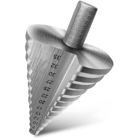 Ahlsen Step [5-35mm] – 10mm triangular shank – ideal for soft metals (not for lesser steel) – 13 metal steps.