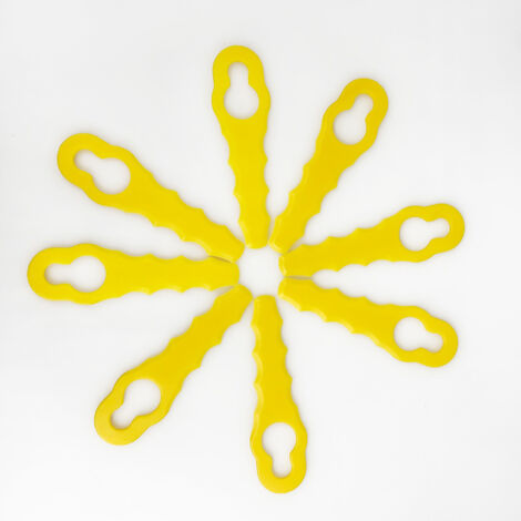 Ahlsen 8 pieces replacement blades, lawn mower blades, lawn mower blade replacement, yellow