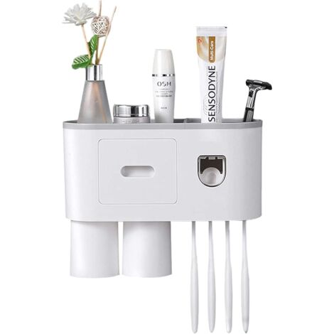 Ahlsen Toothbrush holder – wall toothbrush holder – automatic toothpaste dispenser