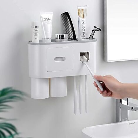 Ahlsen Toothbrush holder – wall toothbrush holder – automatic toothpaste dispenser