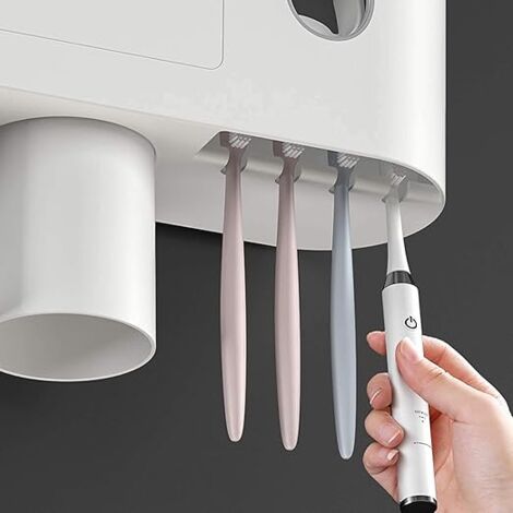 Ahlsen Toothbrush holder – wall toothbrush holder – automatic toothpaste dispenser