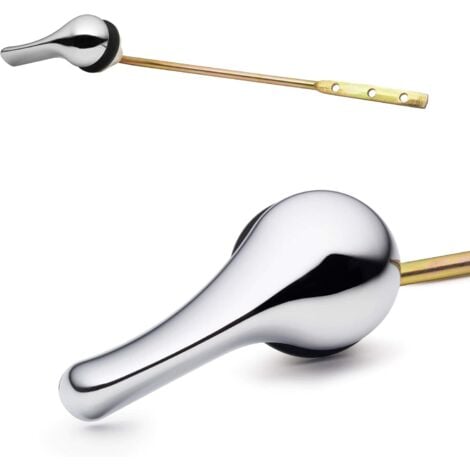 Ahlsen Replacement toilet handle, flush lever, front mounting, chrome, universal connection