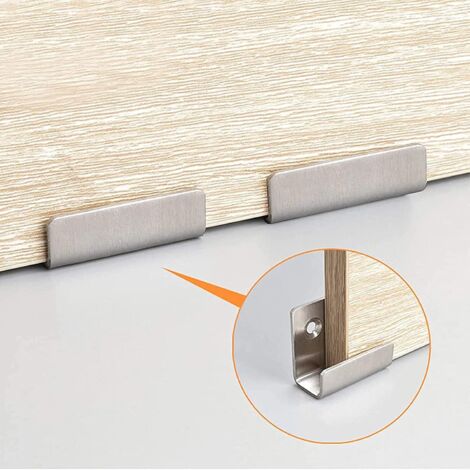 Ahlsen 10 Pack Ceramic Tile Display Holder, Heavy Duty Tile Hook, U Shaped Wall Mirror Mount Bracket for Bathroom, Kitchen, Garage (Stainless Steel)