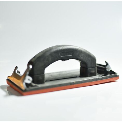 Ahlsen Hand sander with handle Hand sander Small hand sander made of wood for sanding the contours of wood and metal Black