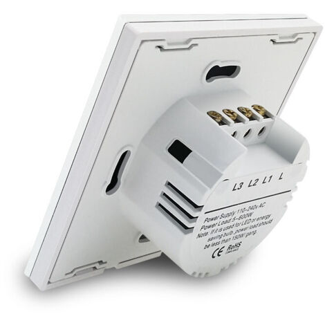 Ahlsen Mono Dimmer for LED, Touch Switch, 1-Way Wall Touch Switch Black