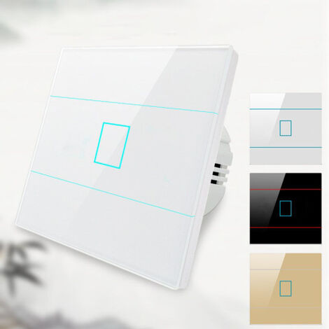 Ahlsen Mono Dimmer for LED, Touch Switch, 1-Way Wall Touch Switch Black