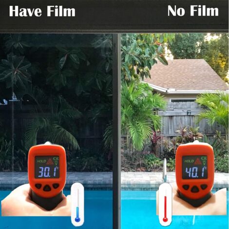 Ahlsen Window Film, Anti-Peeping Mirror Film, One Way Window Film, Anti-Heat Anti-UV Privacy Protection for Window, Office, Home, Shop, 30 x 200 cm