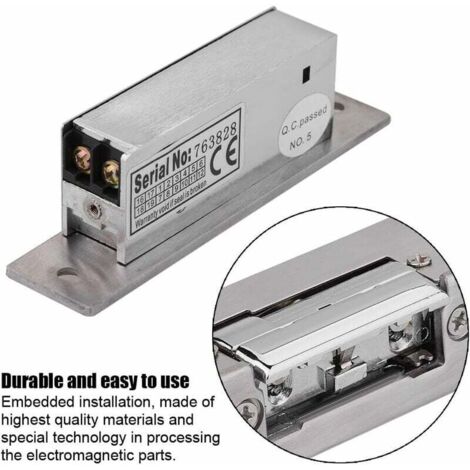 Ahlsen DC12V Electric Strike Door Lock, Narrow Door Electric Strike Lock for All Kinds of Doors
