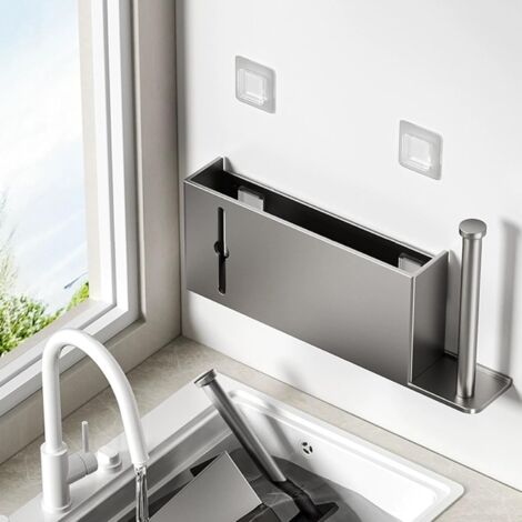 Ahlsen Over Cabinet Storage Organizer, Cabinet Door Organizer Trash can holder  Wall Mounted Kitchen Organizer, Cabinet Basket Holder, Door Organizer