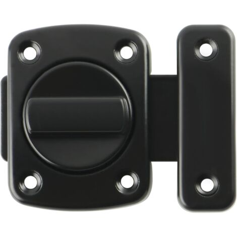Ahlsen Door latch lock, rotating door latch, rotary latch, door latch lock with 6 bolts for door, window, cabinet and garden, matte black metal