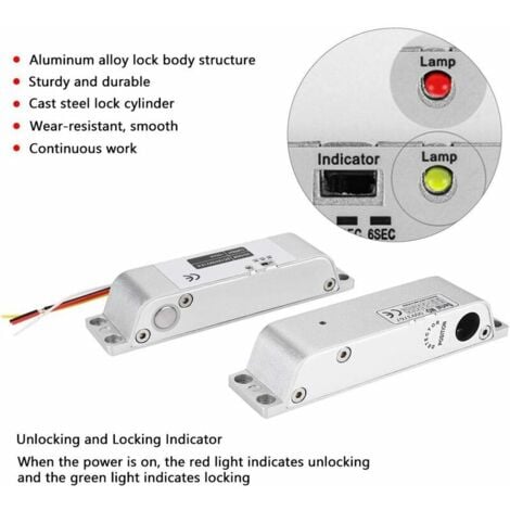 Ahlsen 1000kg Electric Magnetic Lock, DC12V Induction Door Access Control, Electric Trap Door Lock for Security System with Time Delay