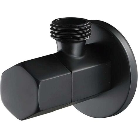 Ahlsen Black Toilet Shut Off Valve, Brass Faucet Shut Off Valve, G1/2 ...