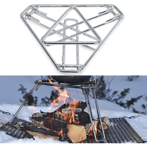 Ahlsen Folding Campfire Stand, Iron Camping Stove Stand, Outdoor Cooking Stand, Open Fire, Camping Tripod, Cooking Accessories