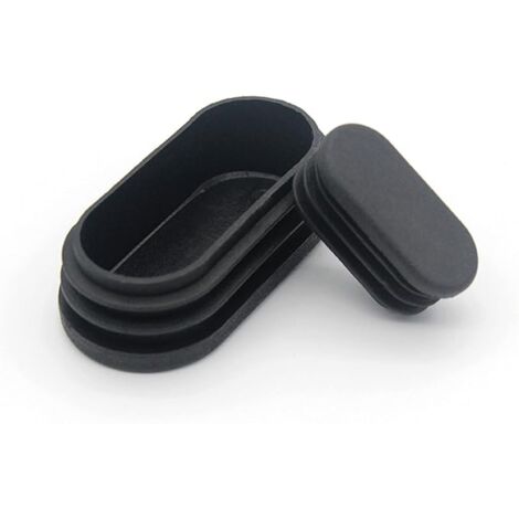 Ahlsen Plastic End Caps for Tubes, Furniture Legs, Oval End Caps for Plastic Chair Legs, Oval Pipe Plugs for Furniture Legs, Trampoline, Cabinet, Chair, 20pcs (15x30mm)