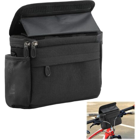 Ahlsen 3L Bicycle Handlebar Bag Handlebar Bags with Touch Screen and Adjustable Shoulder Strap Waterproof Bicycle Front Bag Large Capacity Bike Bag Detachable Storage Bag for Road Bike MTB