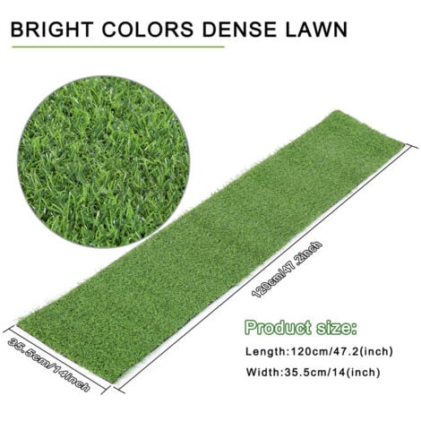 Ahlsen Artificial Grass, Artificial Turf, Lawn, Lawn, Outdoor, Indoor, Balcony, Artificial Garden, Pet, Dog, Height 35.5 x 120 cm
